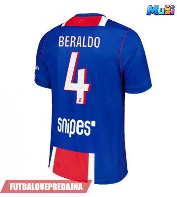 Lacne Muži Futbalové dres Paris Saint-Germain Lucas Beraldo #4 2026-27 Krátky Rukáv - Domáci